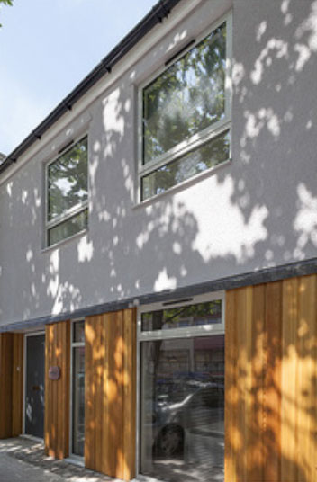Front exterior of the completed new build home at Dove Street, Bristol