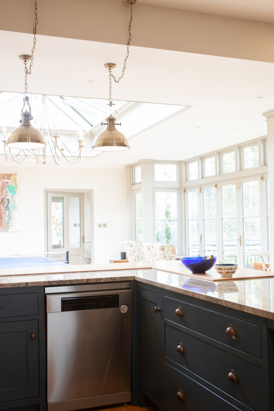 Kitchen interior in the Durdam Lodge renovation, The Downs, Bristol.