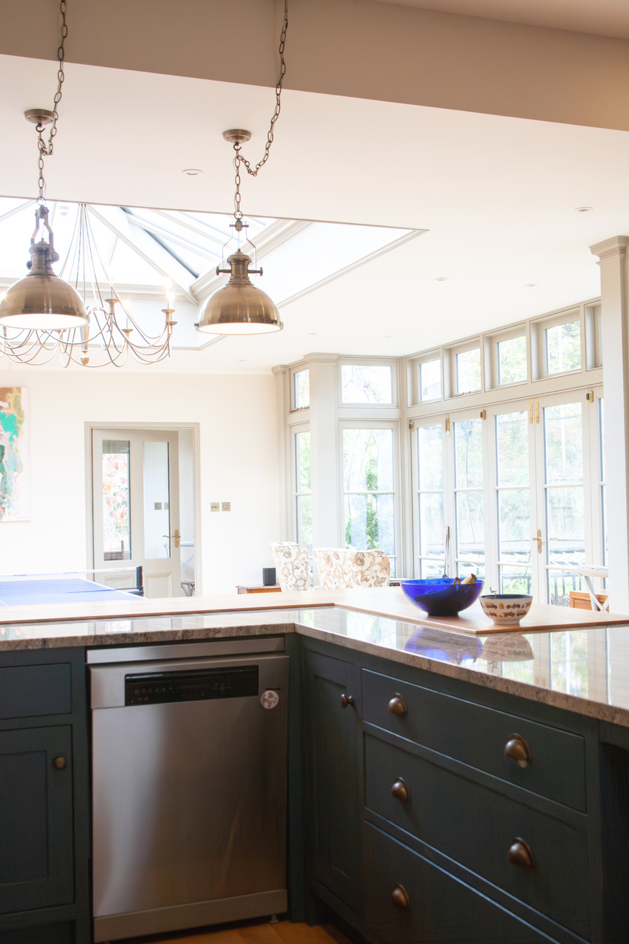 Kitchen interior in the Durdam Lodge renovation, The Downs, Bristol.