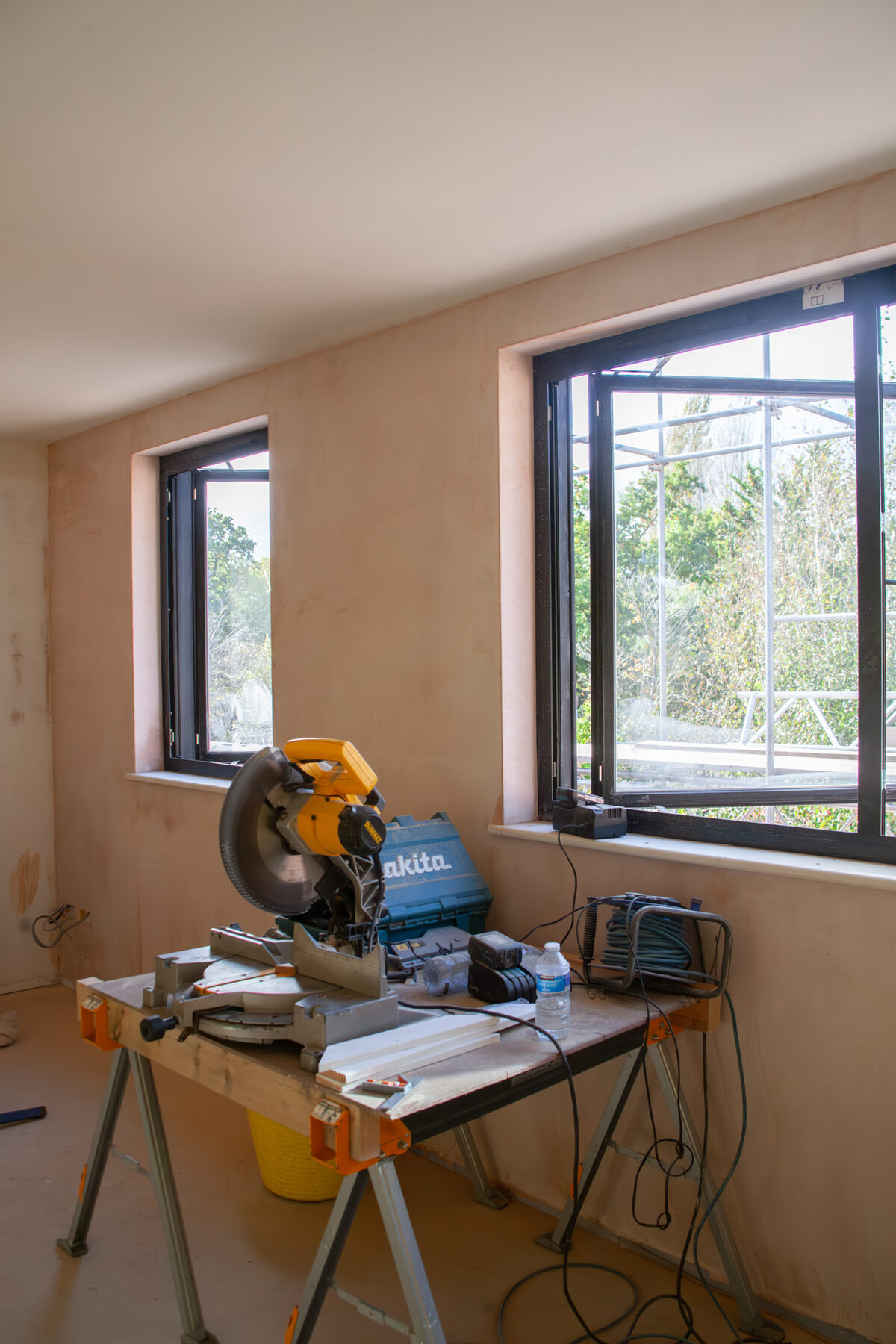 Living space during renovation at Bell Barn Road, Bristol