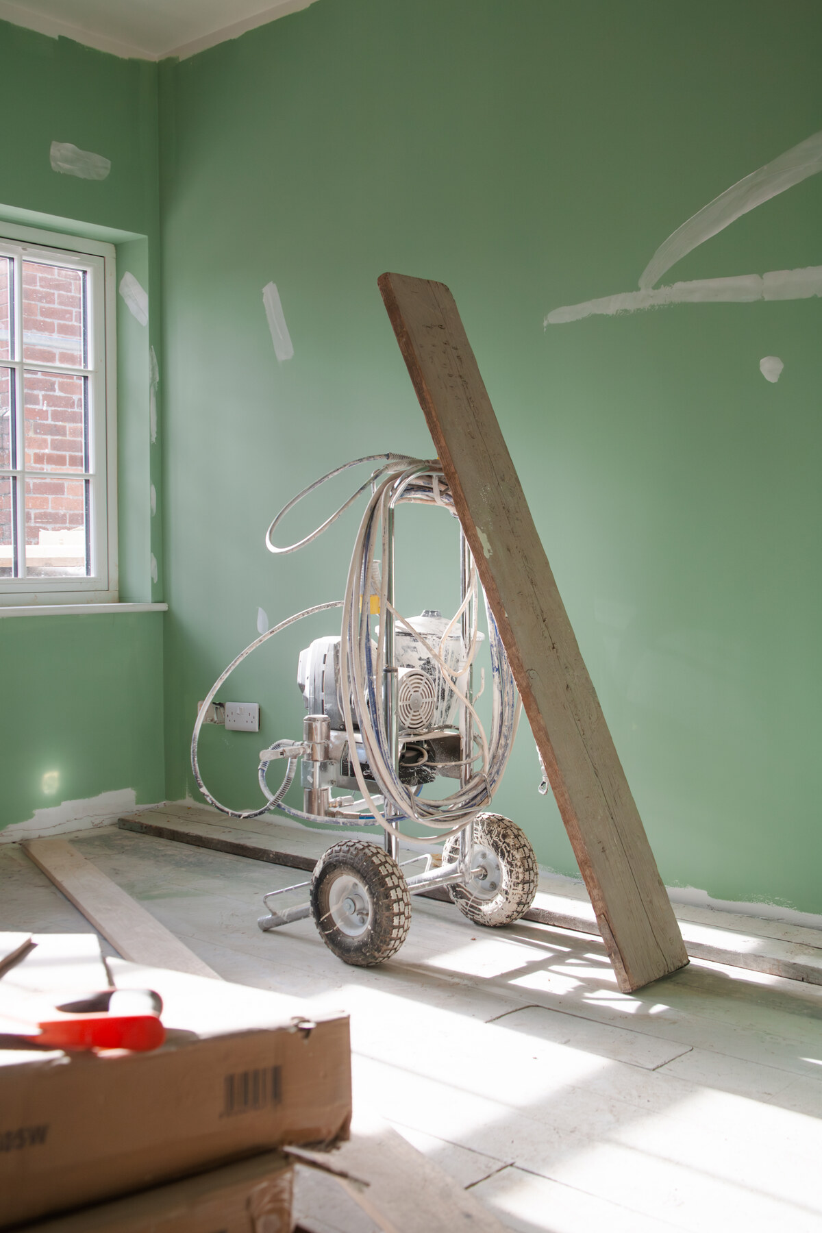 Living space during renovation at Bell Barn Road, Bristol