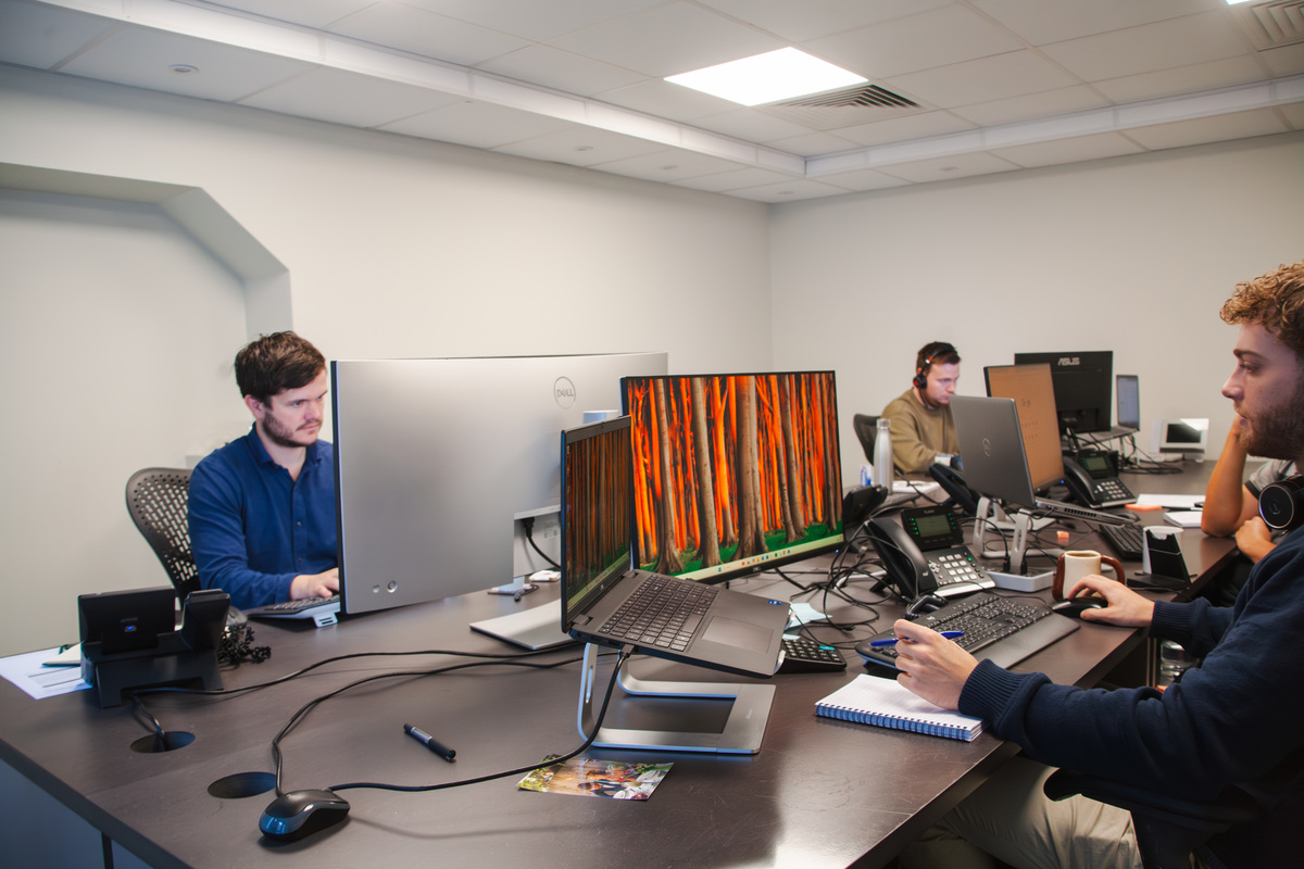 Office interior showing modern finishes at Richmond Hill, Bristol