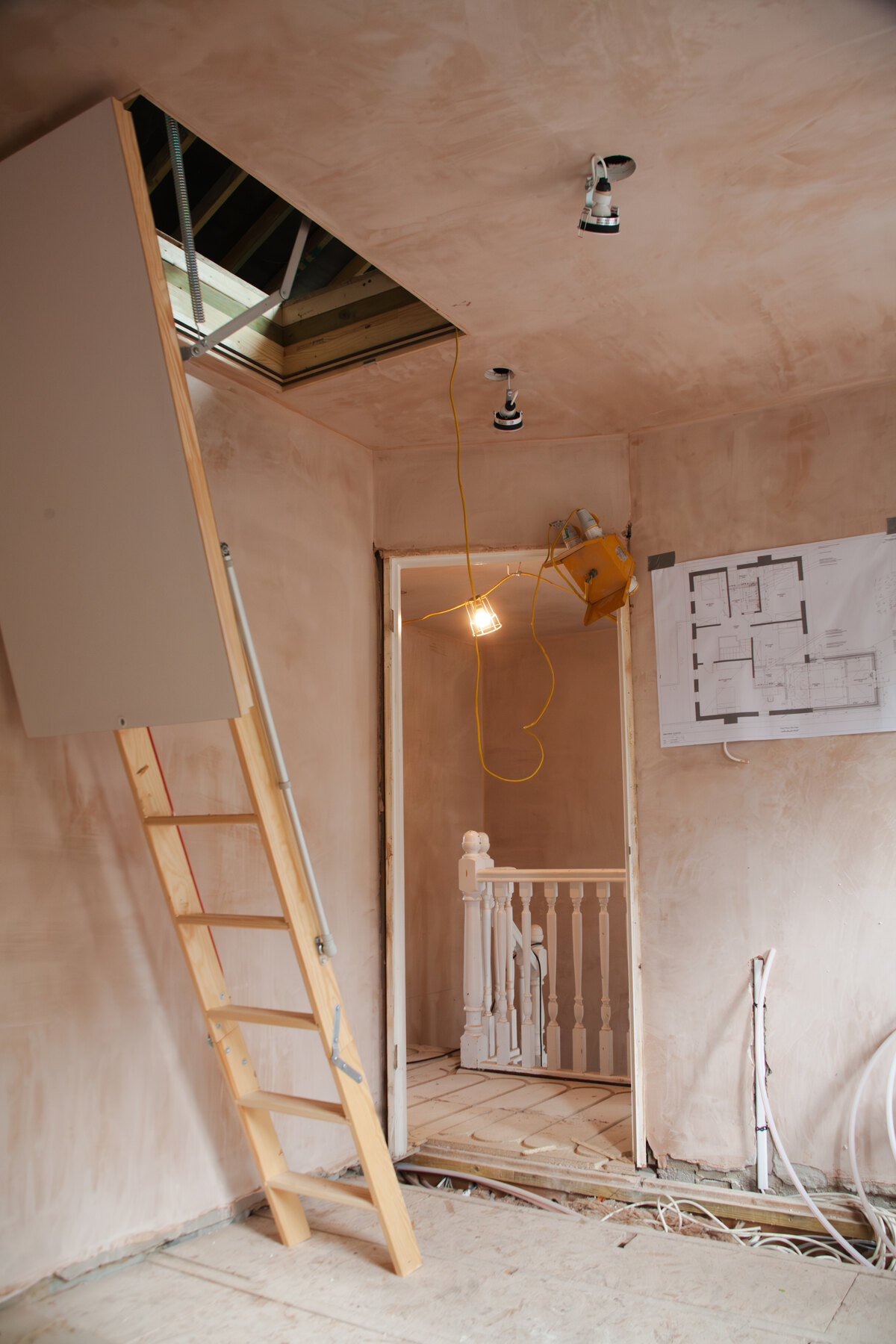 Interior under construction at Bell Barn Road, Bristol