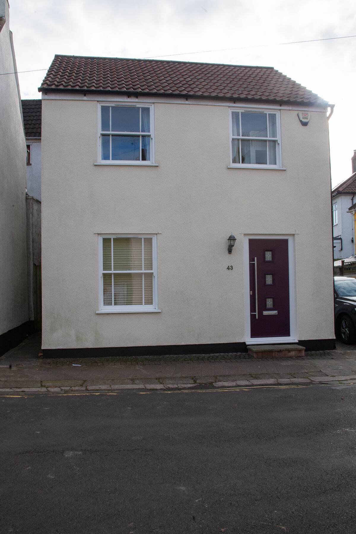 Front exterior view of the new build home at Church Lane, Westbury-on-Trym, Bristol