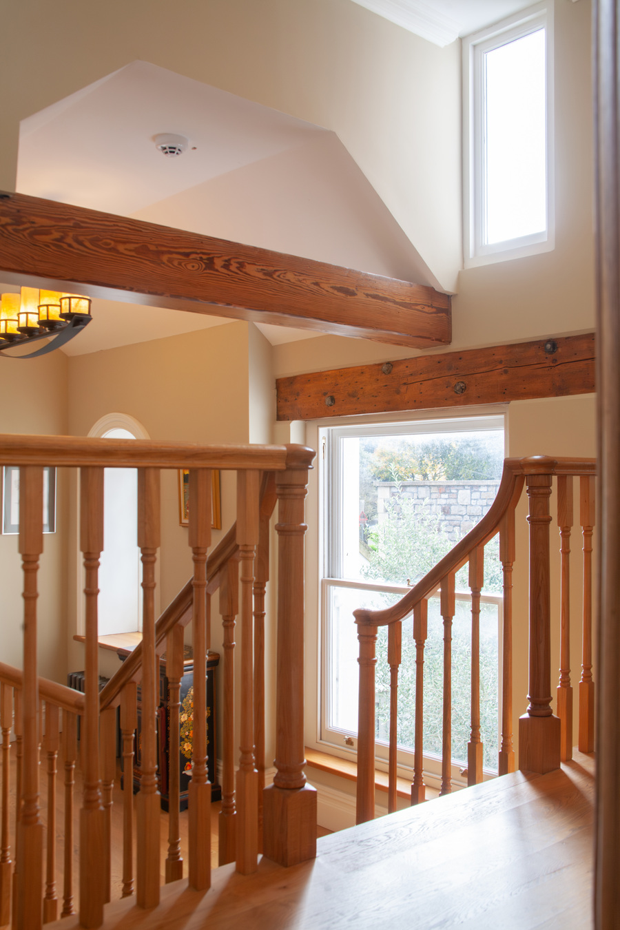 Staircase detail in the Durdam Lodge renovation, The Downs, Bristol.
