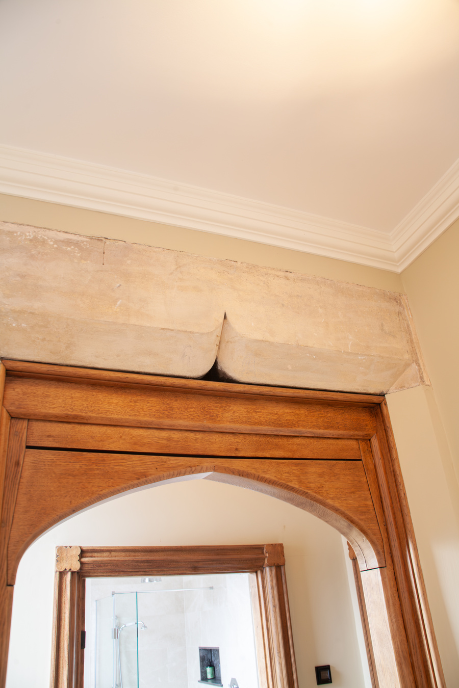 Cornice and moulding detail in the Durdam Lodge renovation, The Downs, Bristol.
