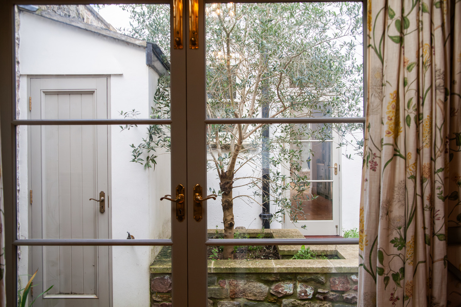 Courtyard detail in the Durdam Lodge renovation, The Downs, Bristol.