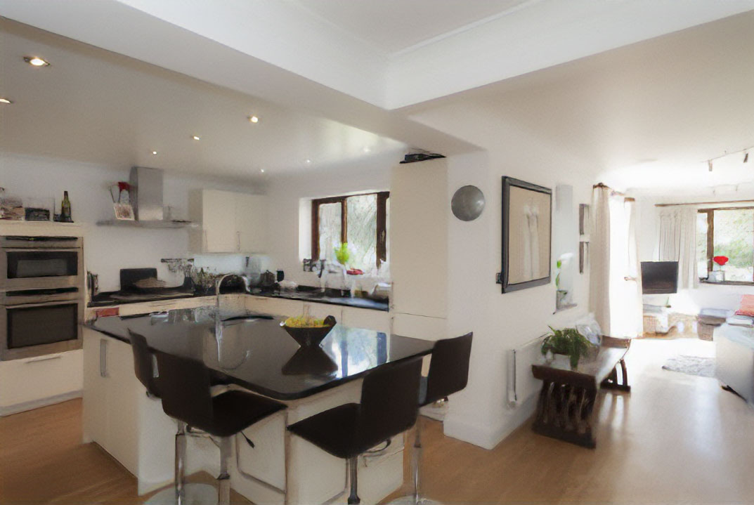 Finished kitchen and dining area at Chapel Gardens, Westbury-on-Trym, Bristol