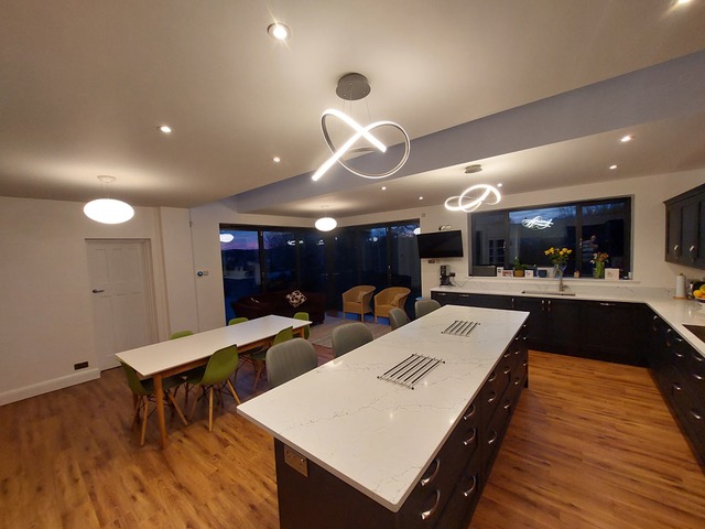 Finished kitchen interior in the remodeled home at Stoke Paddock Road, Bristol
