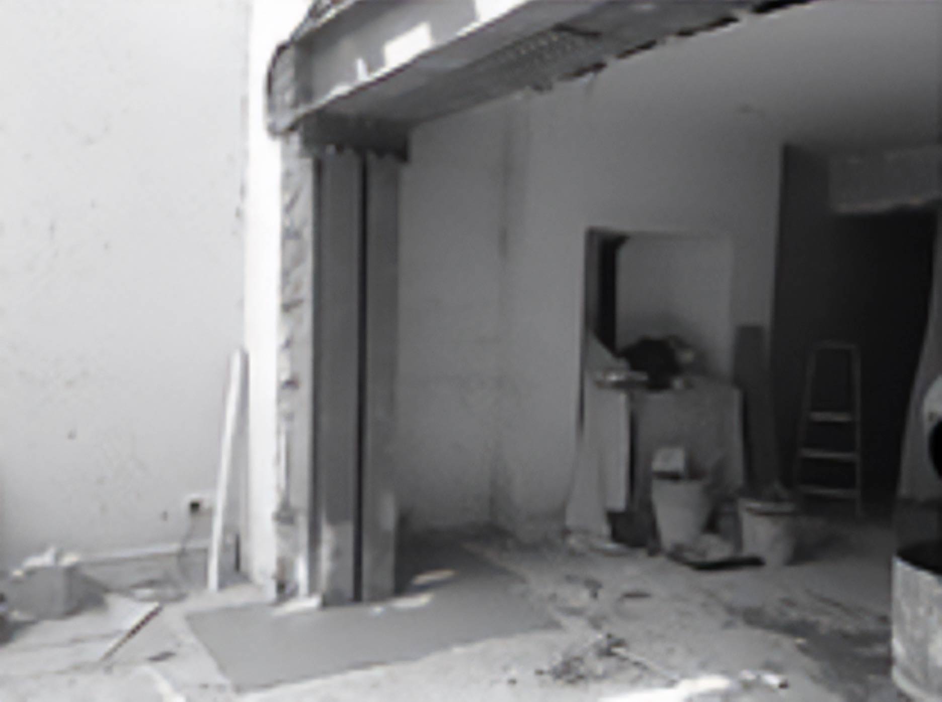 Building works in progress at Camden Terrace home renovation, Clifton, Bristol