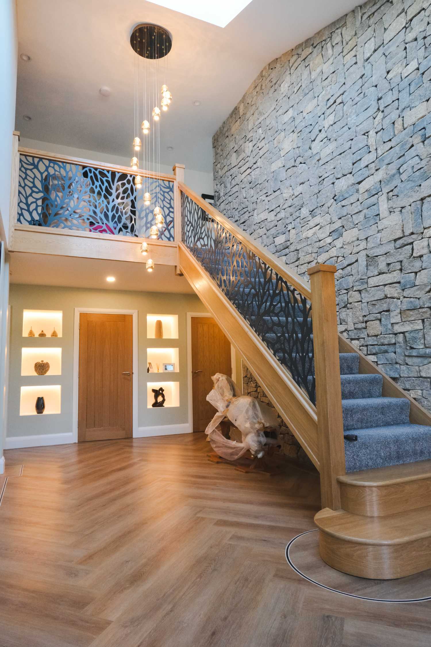 Open plan space in a converted barn, Abbots Leigh, Bristol