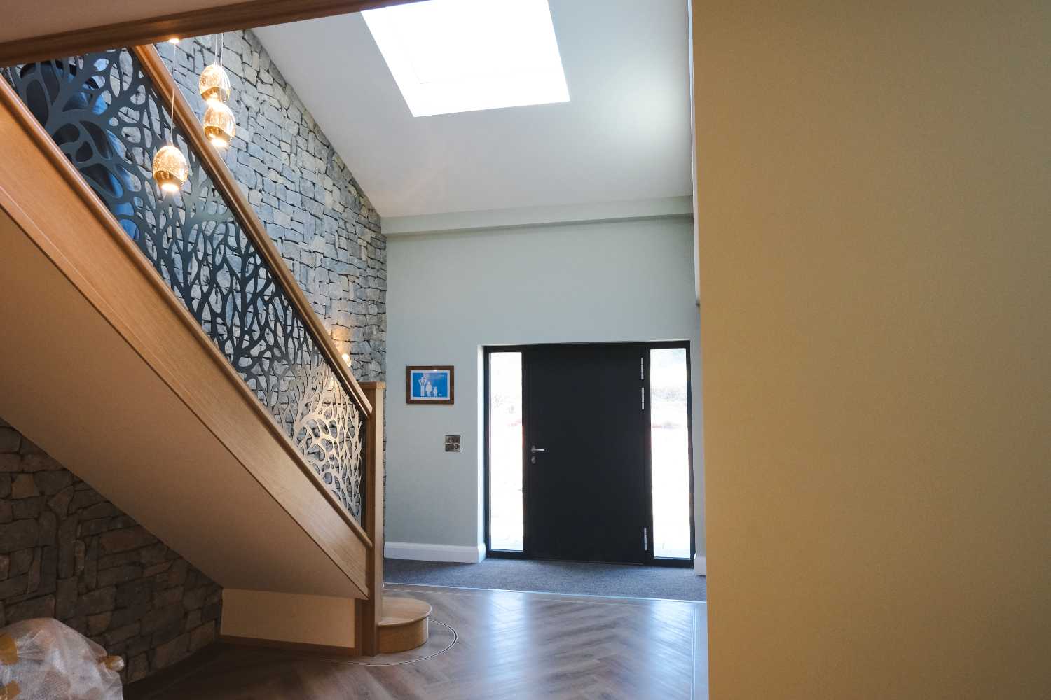 Open plan space in a converted barn, Abbots Leigh, Bristol