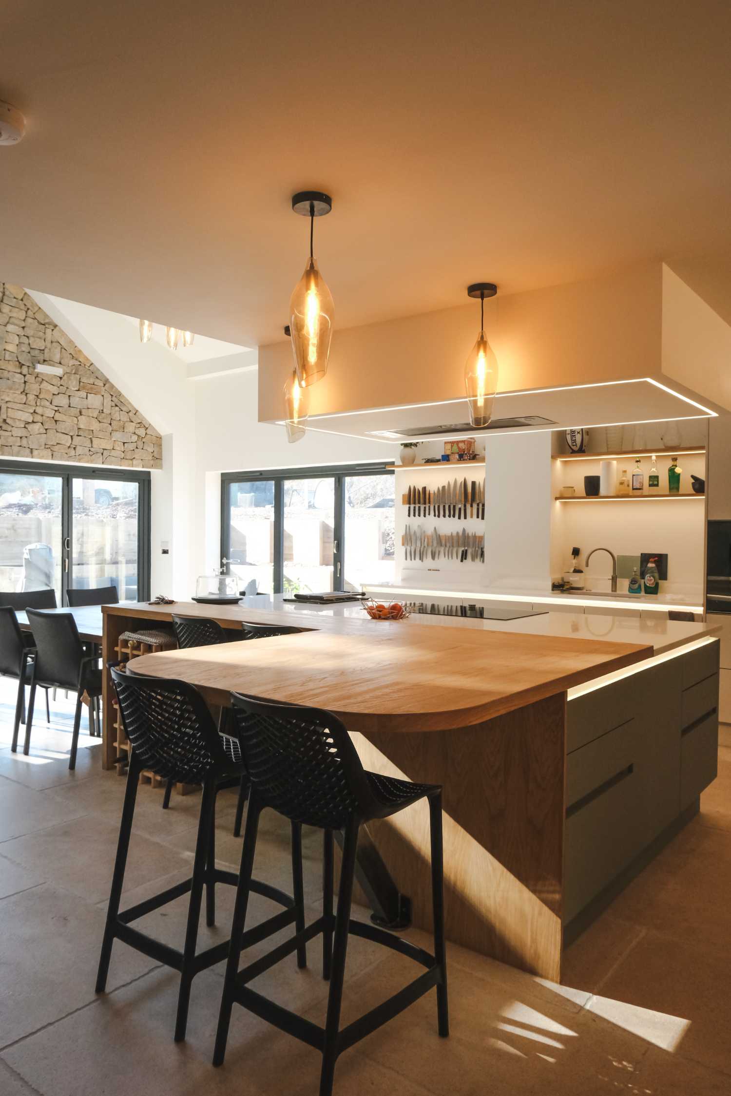 Finished interior of the barn project in Abbots Leigh, Bristol