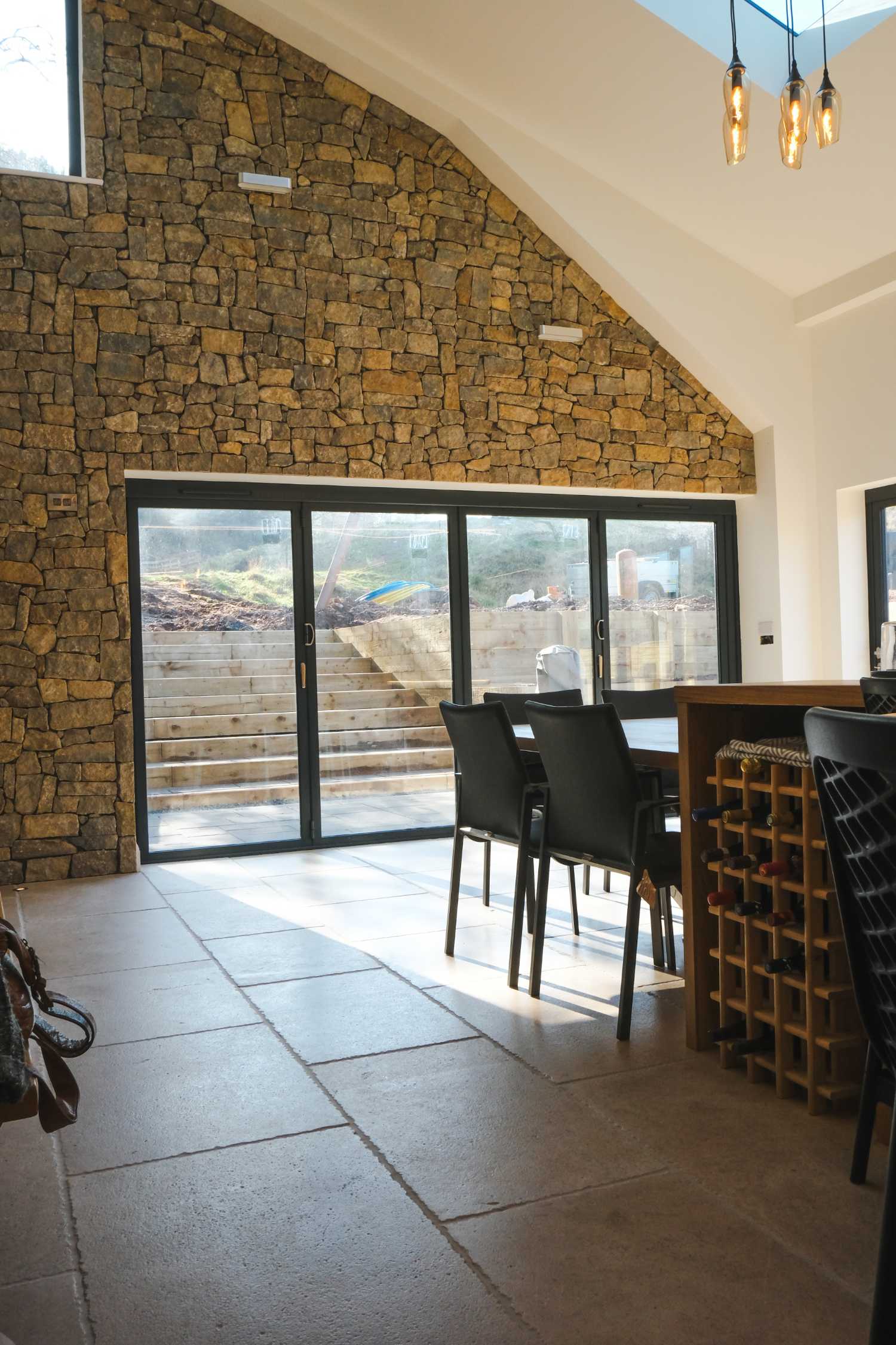 Interior of the renovated barn in Abbots Leigh, Bristol