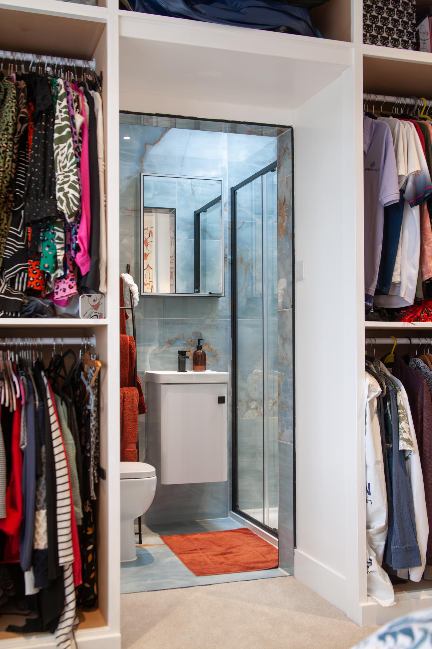 Bedroom interior in the extended home at Downs Cote Gardens, Bristol