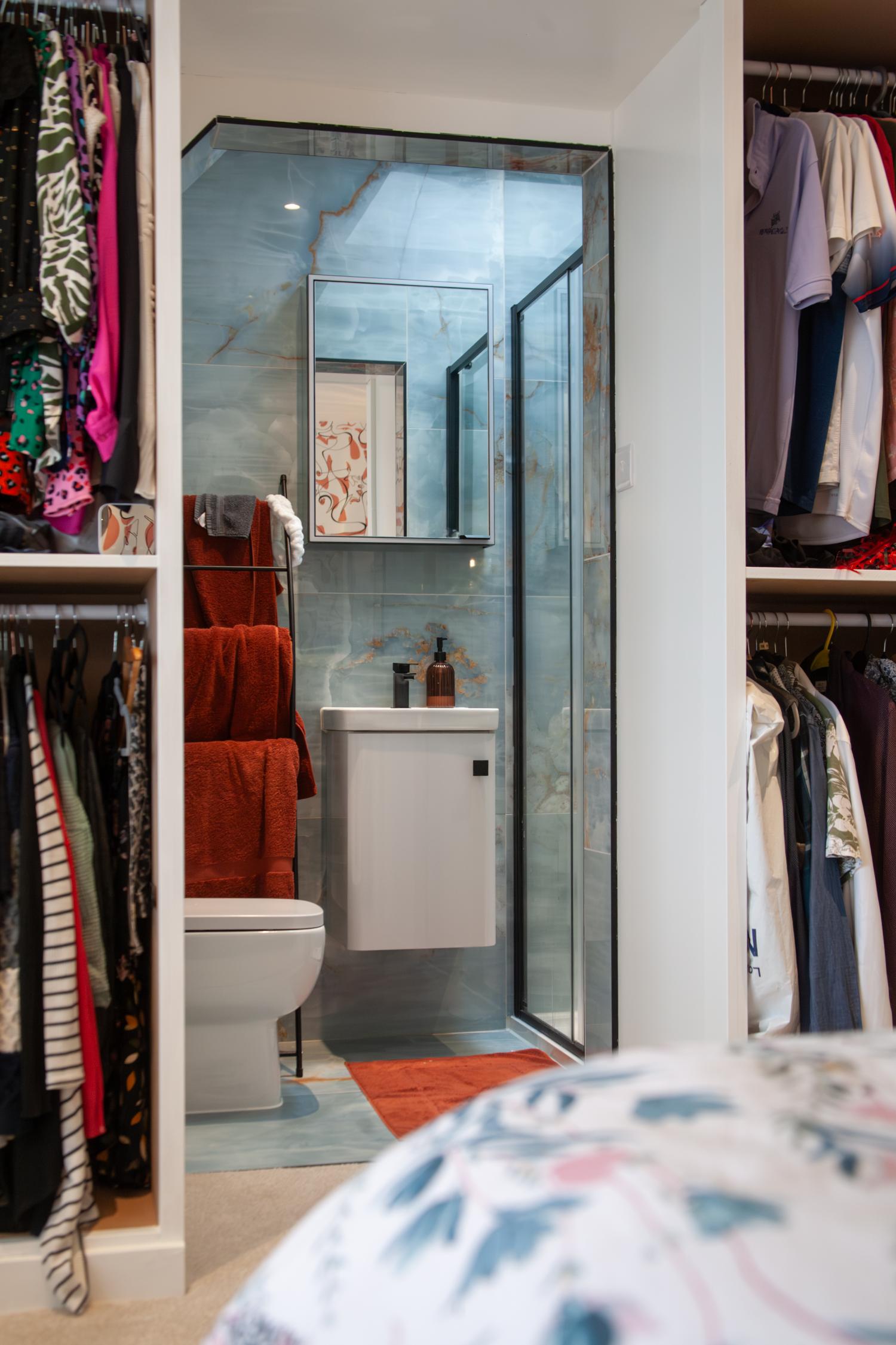 Bedroom interior in the extended home at Downs Cote Gardens, Bristol