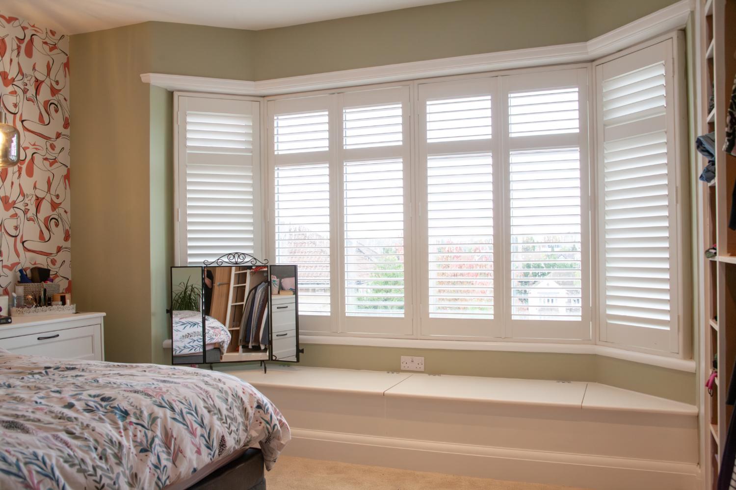 Bedroom interior in the extended home at Downs Cote Gardens, Bristol
