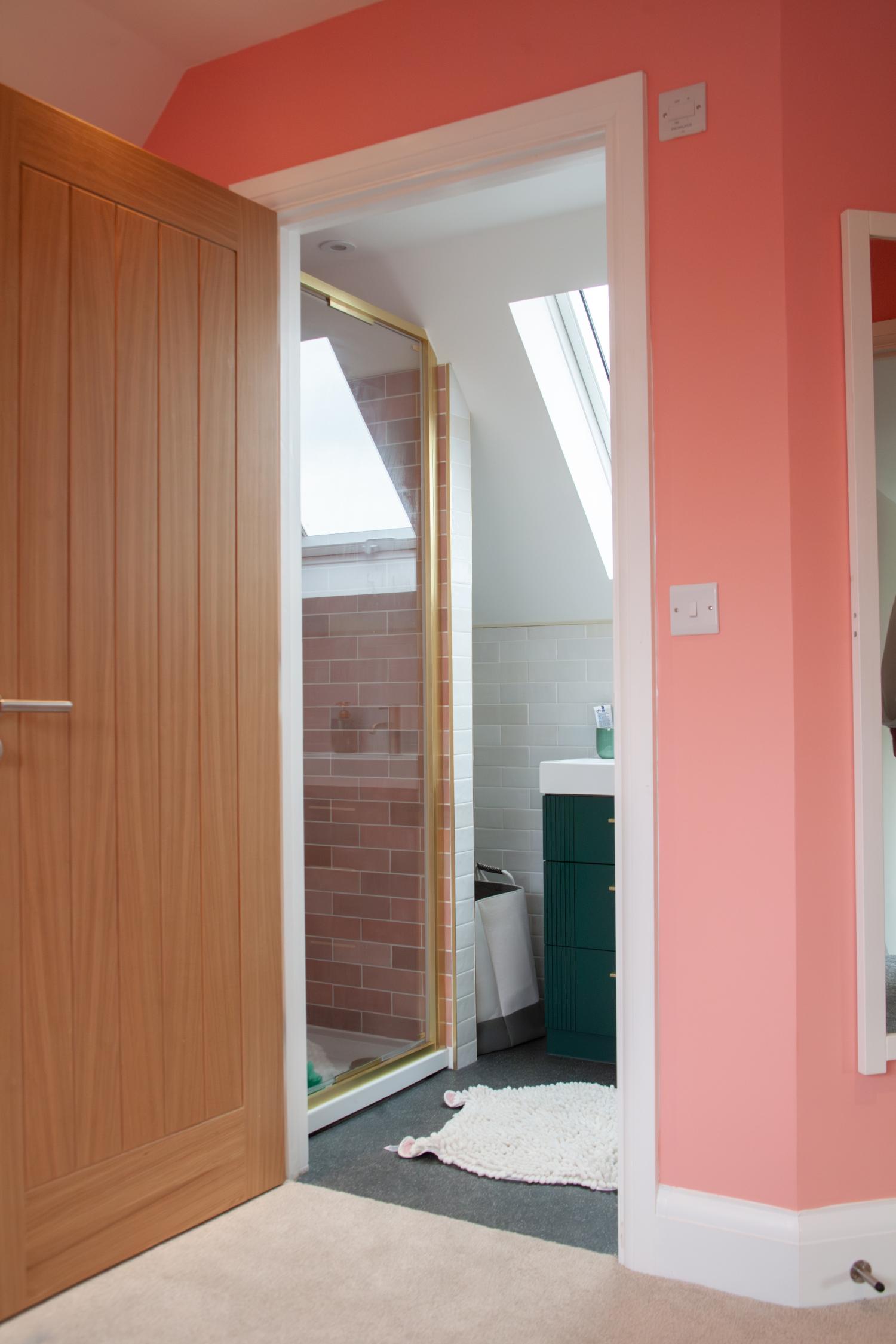 Bathroom interior in the renovated home at Downs Cote Gardens, Bristol