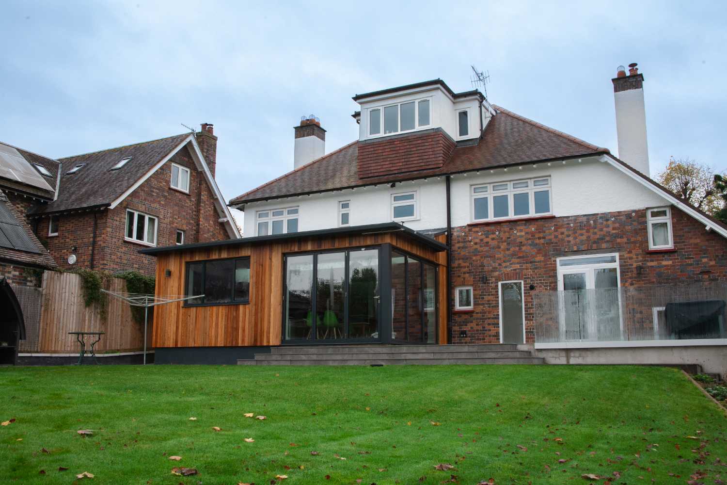Completed rear extension and patio at Stoke Paddock Road, Bristol
