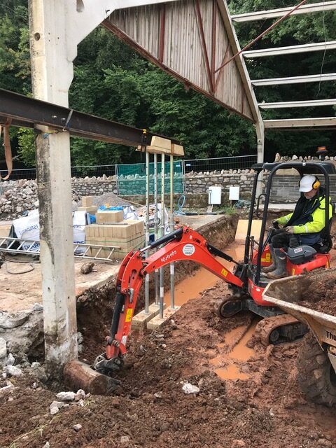 Construction of a barn conversion in Abbots Leigh, Bristol