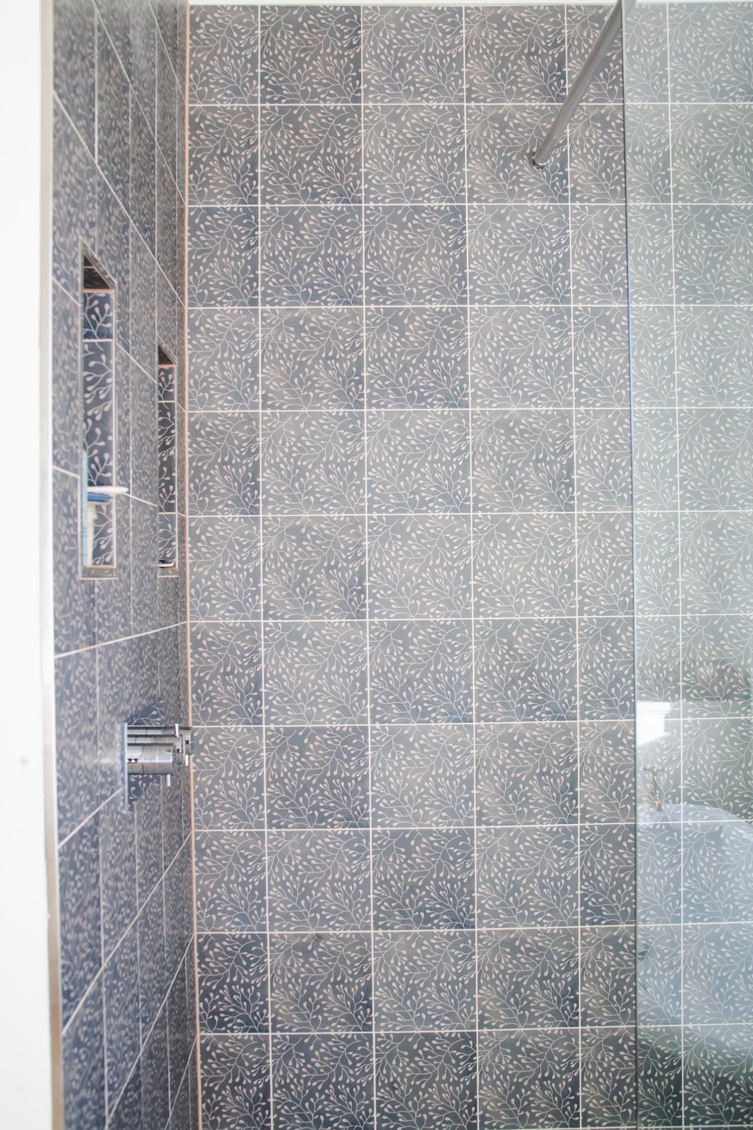 Bathroom interior in the refurbished Beaufort Buildings home, Clifton, Bristol
