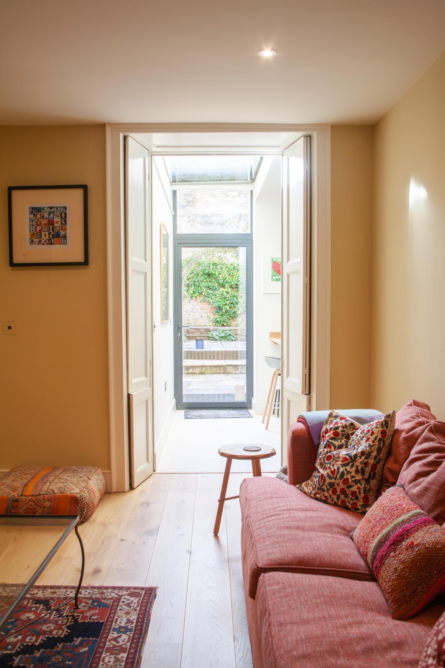 Interior view of refurbished rooms at Beaufort Buildings, Clifton, Bristol