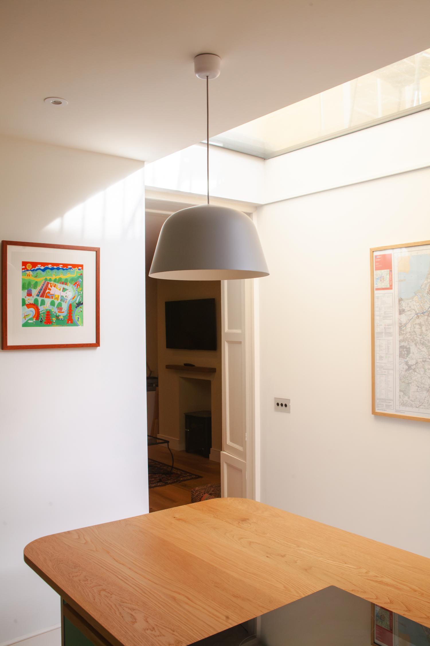 Open plan living area in the renovated Beaufort Buildings property, Clifton, Bristol