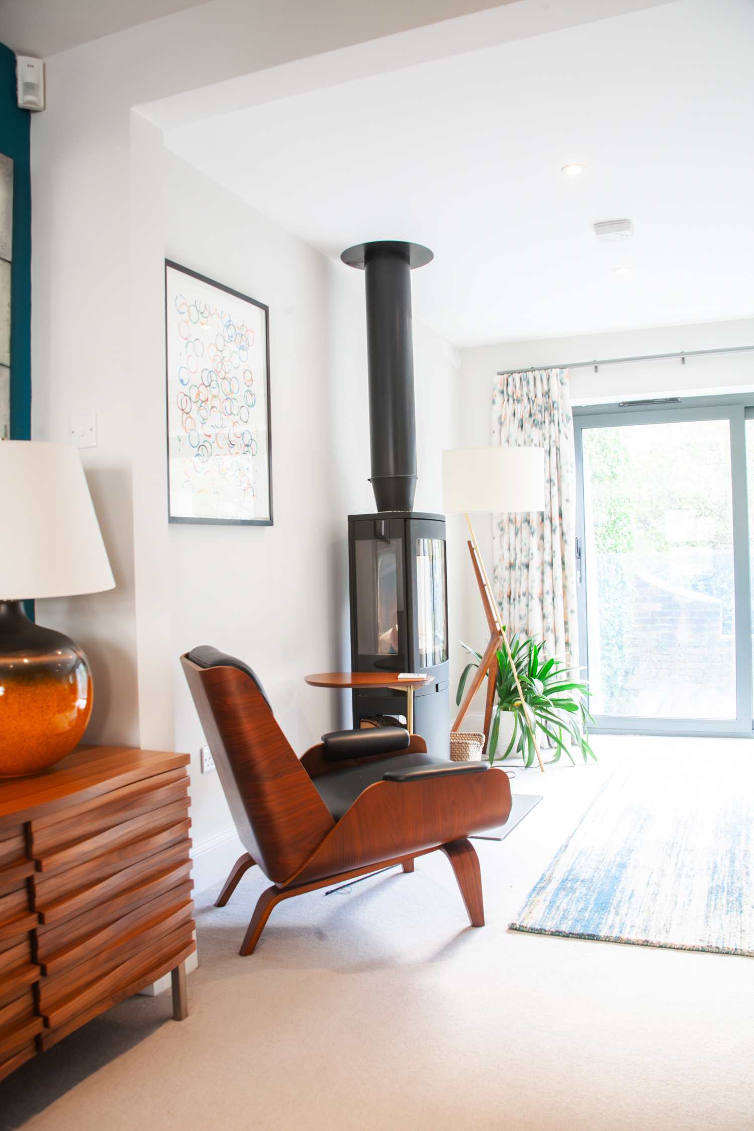 Open plan area inside the renovated home at Princess Victoria Street, Clifton, Bristol