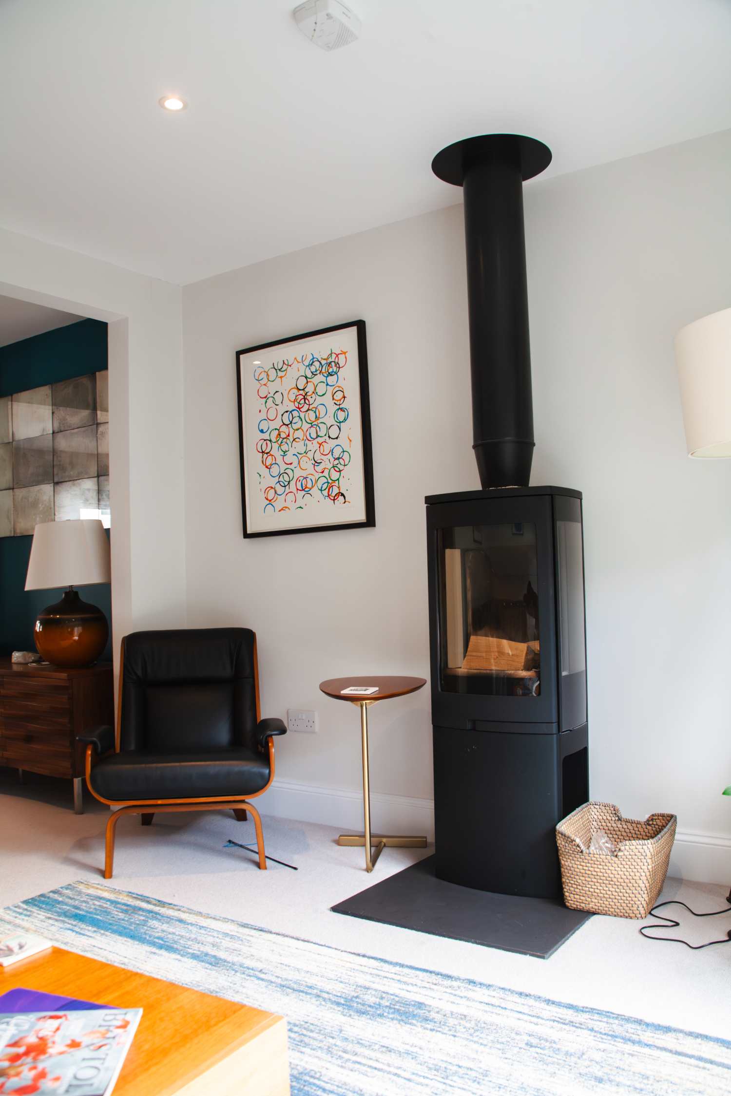 Interior view showing updated living areas at Princess Victoria Street, Clifton, Bristol