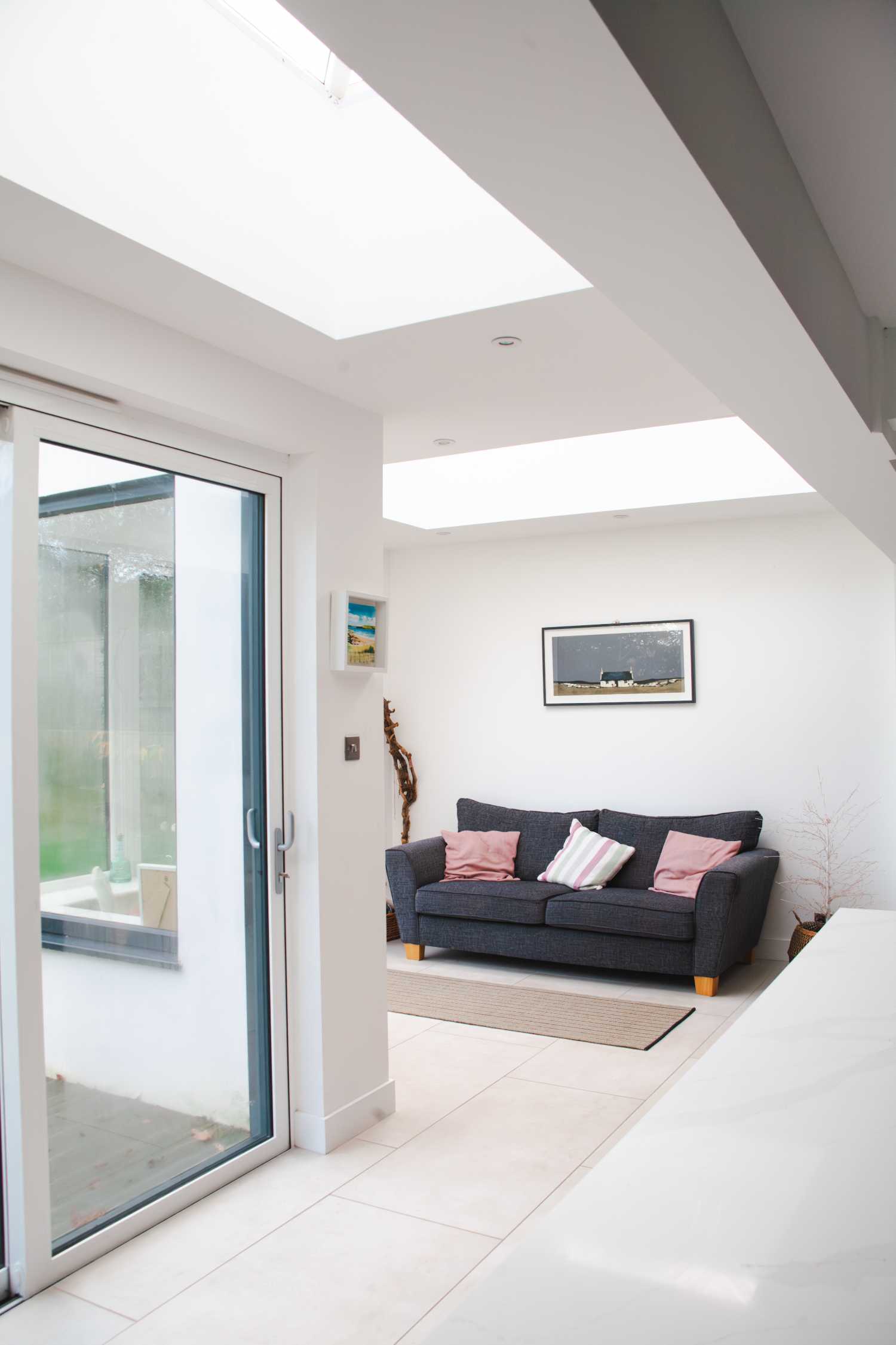 Light-filled kitchen space in the Hazelwood Road extension, Sneyd Park, Bristol