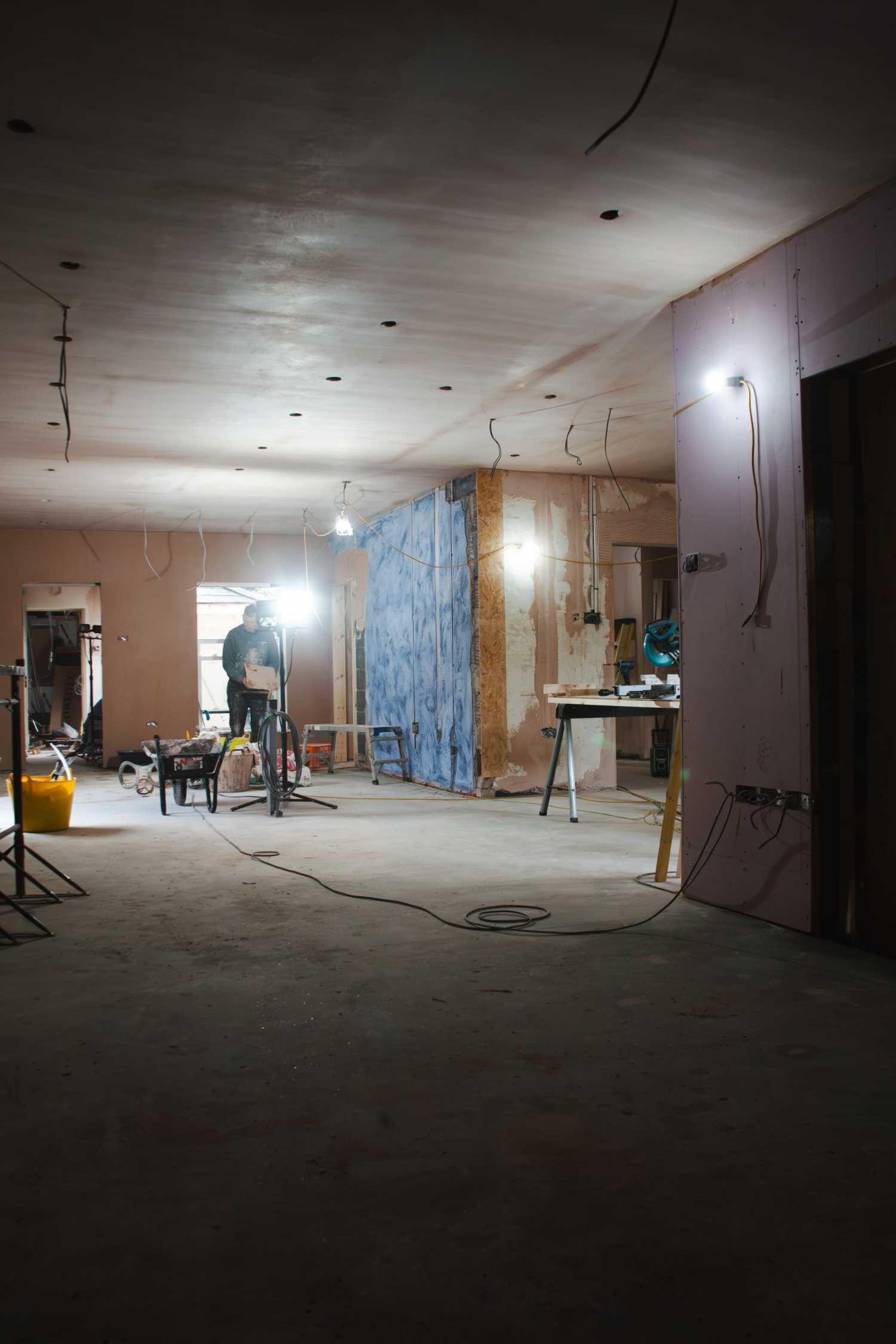 Interior under construction at Marlow, Stoke Bishop, Bristol