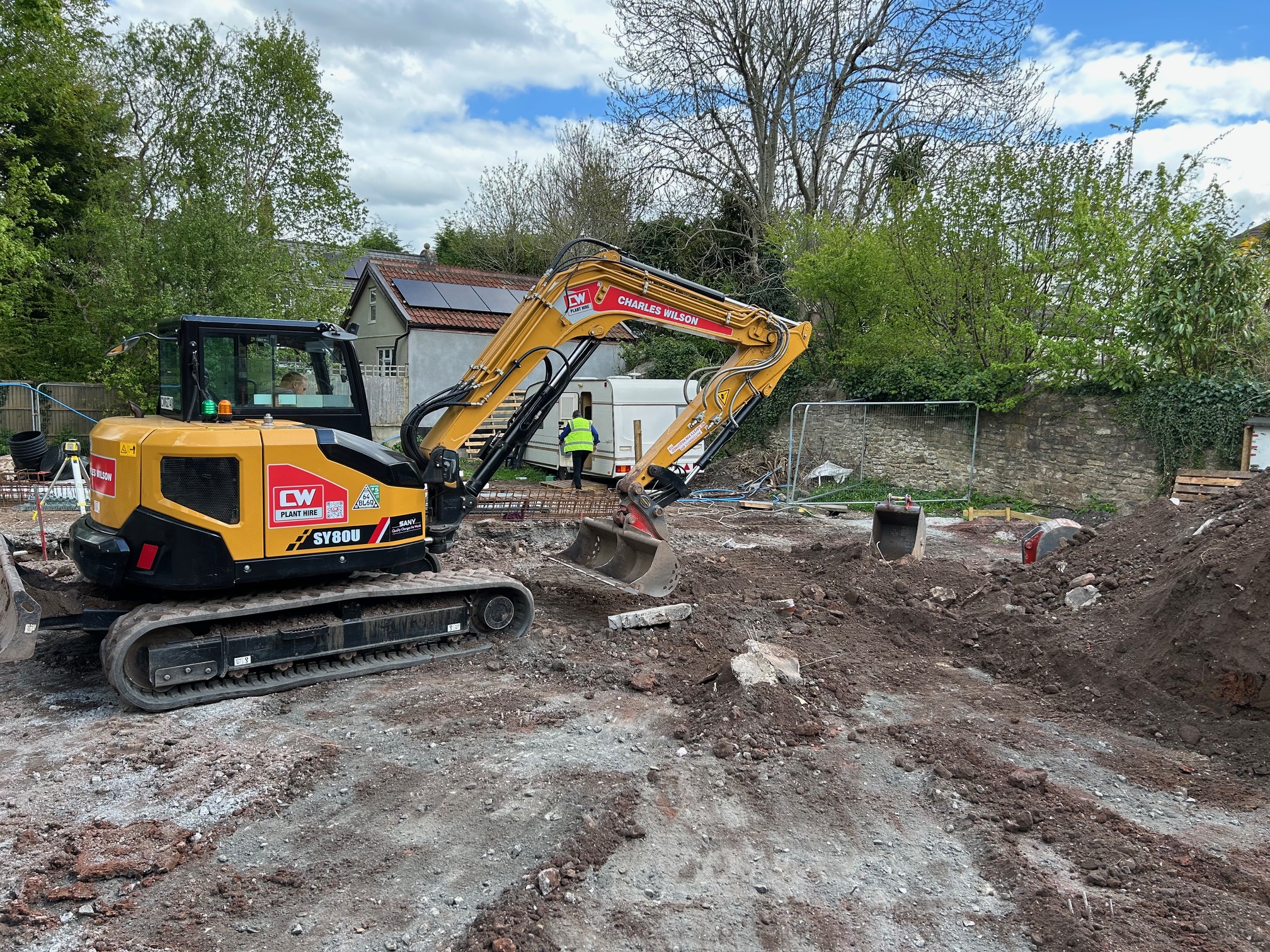 Scout Hut under construction in Stoke Bishop, Bristol